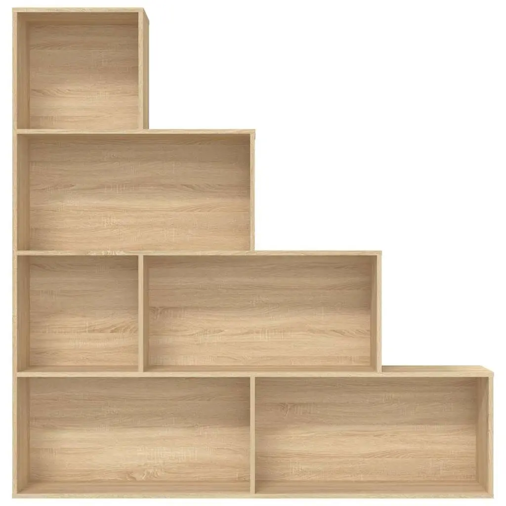Book Cabinet Room Divider 155x24x160cm Brown 6-Shelf Storage Rack Engineered Wood