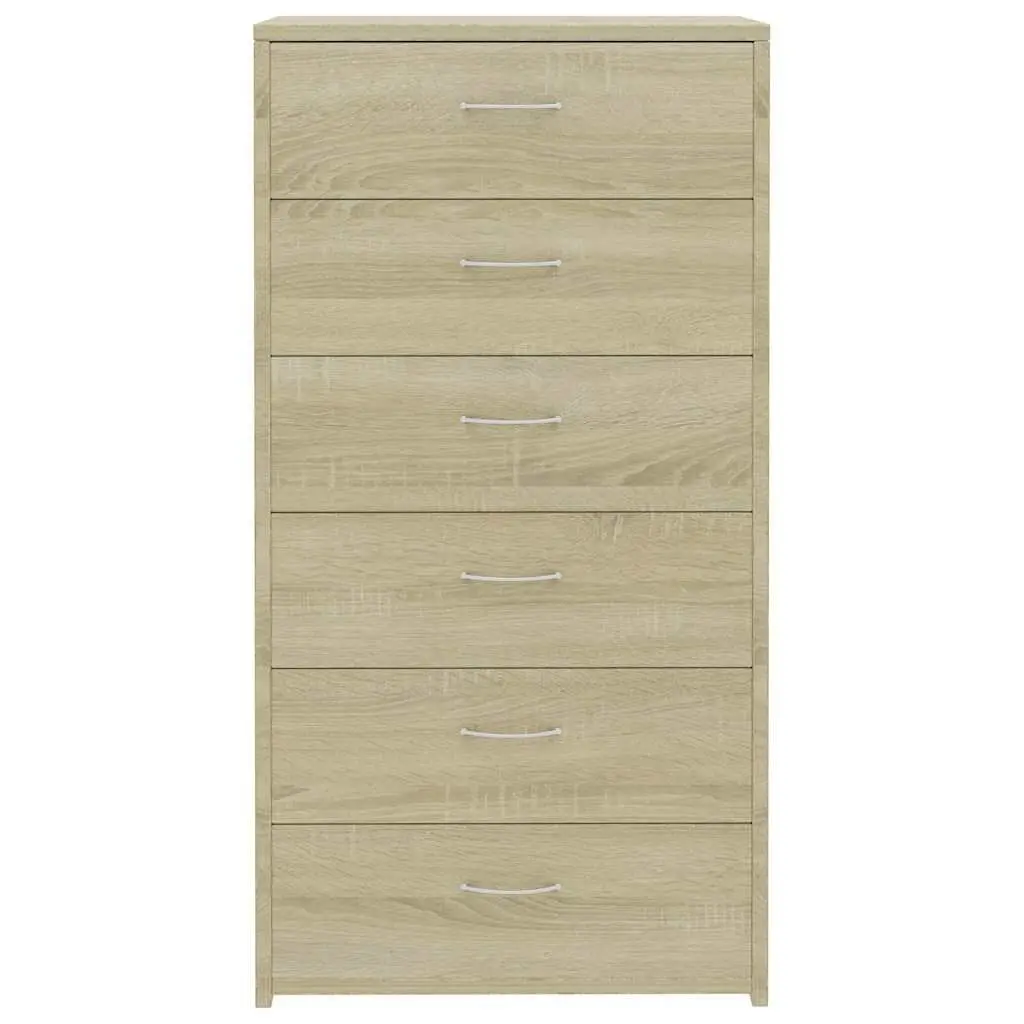 Brown Storage Sideboard with 6 Spacious Drawers
