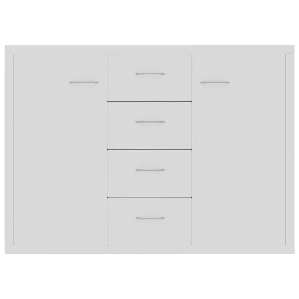 Sideboard Storage Unit 88x30x65cm White with 4 Drawers 2 Doors