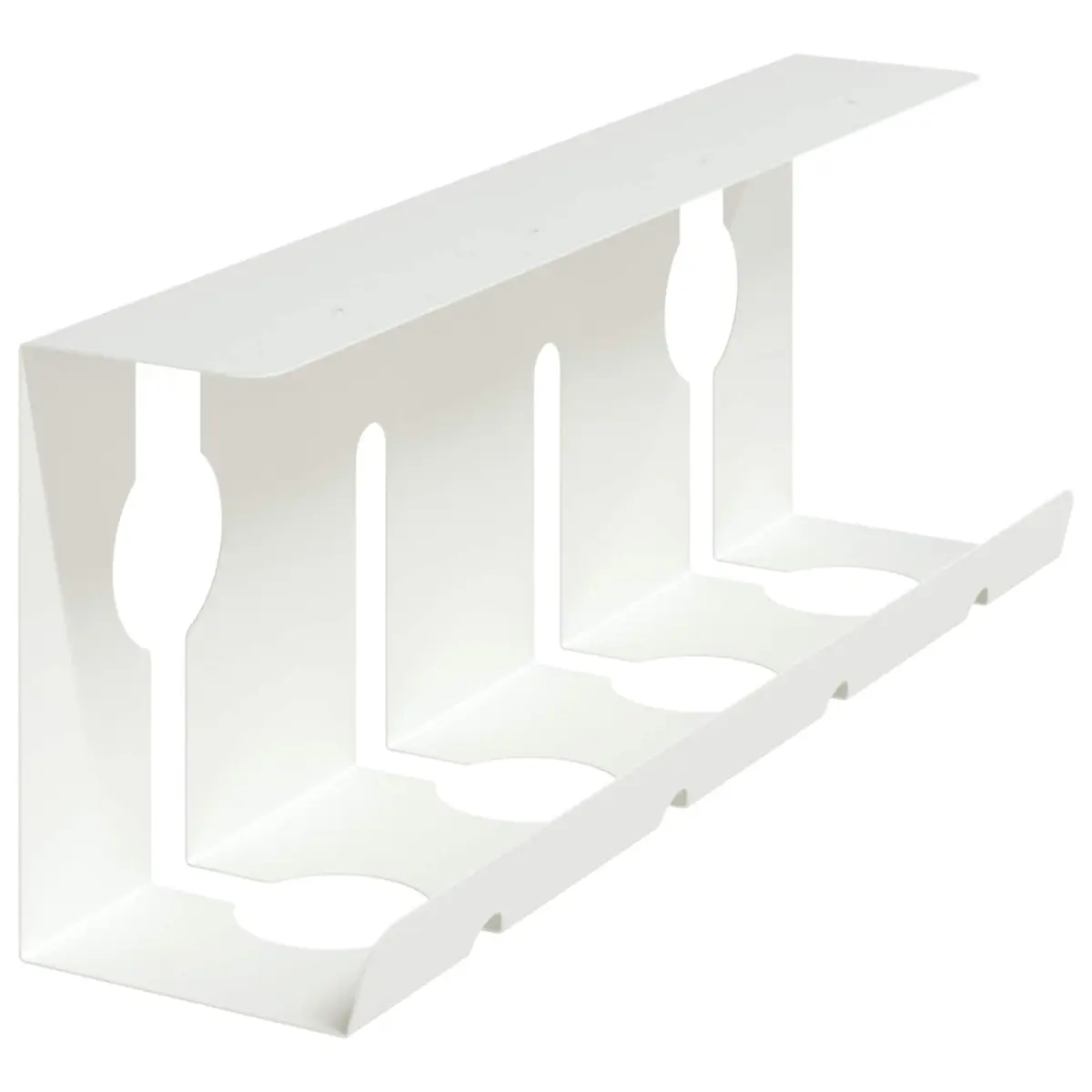 Under Desk Cable Management Tray Organiser 2 pcs White Cold-rolled Steel