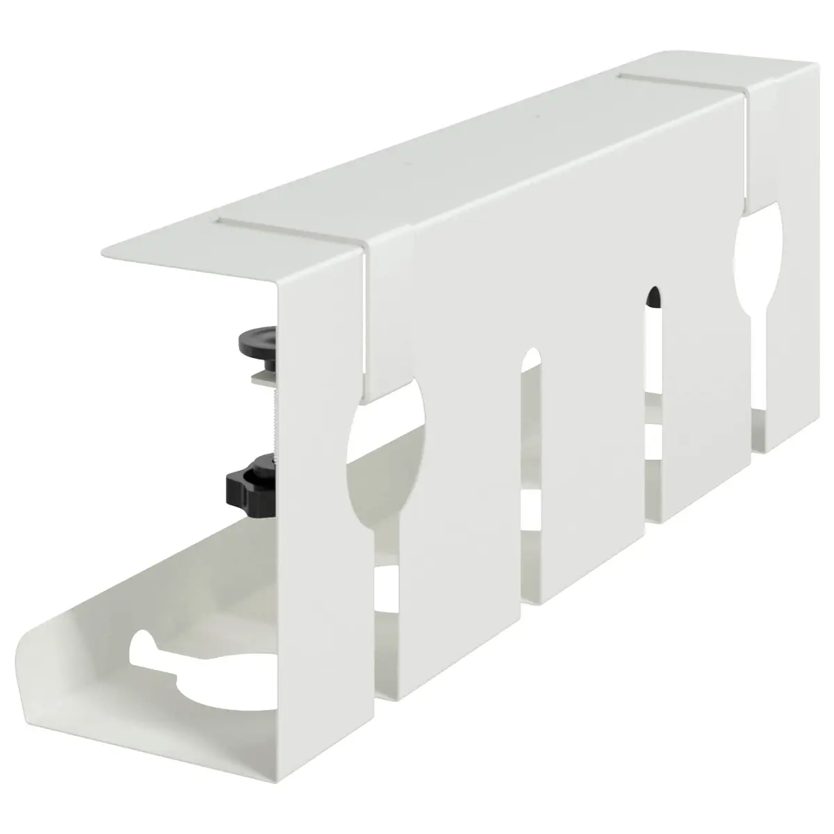 Under Desk Cable Management Tray Organiser 2 pcs White Cold-rolled Steel