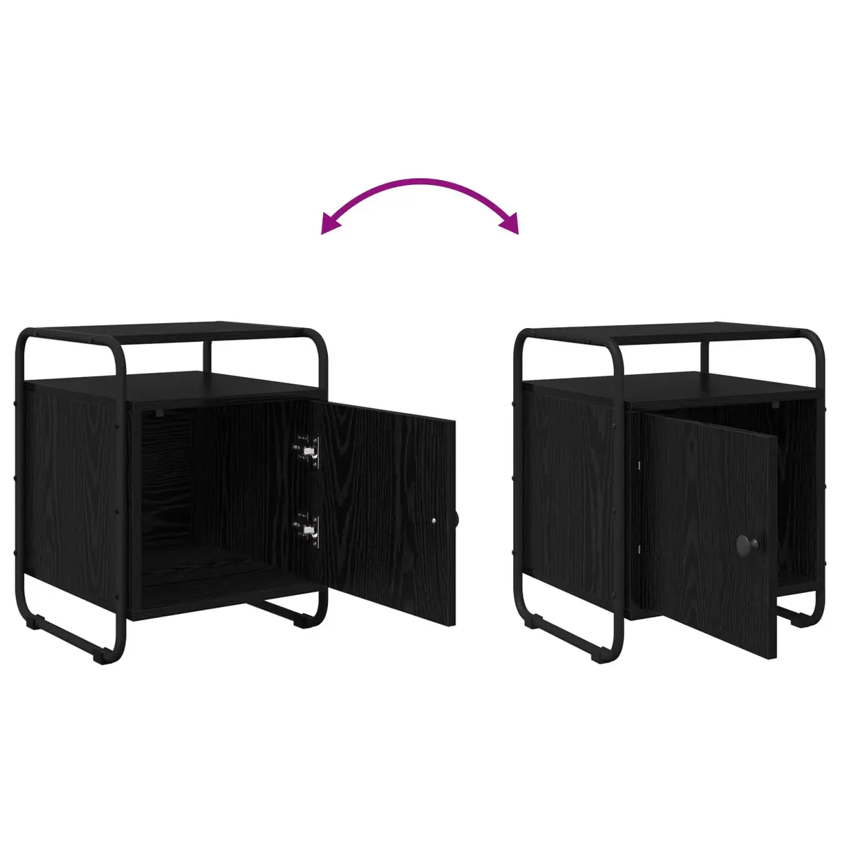 Black Bedside Cabinet with Modern Appeal