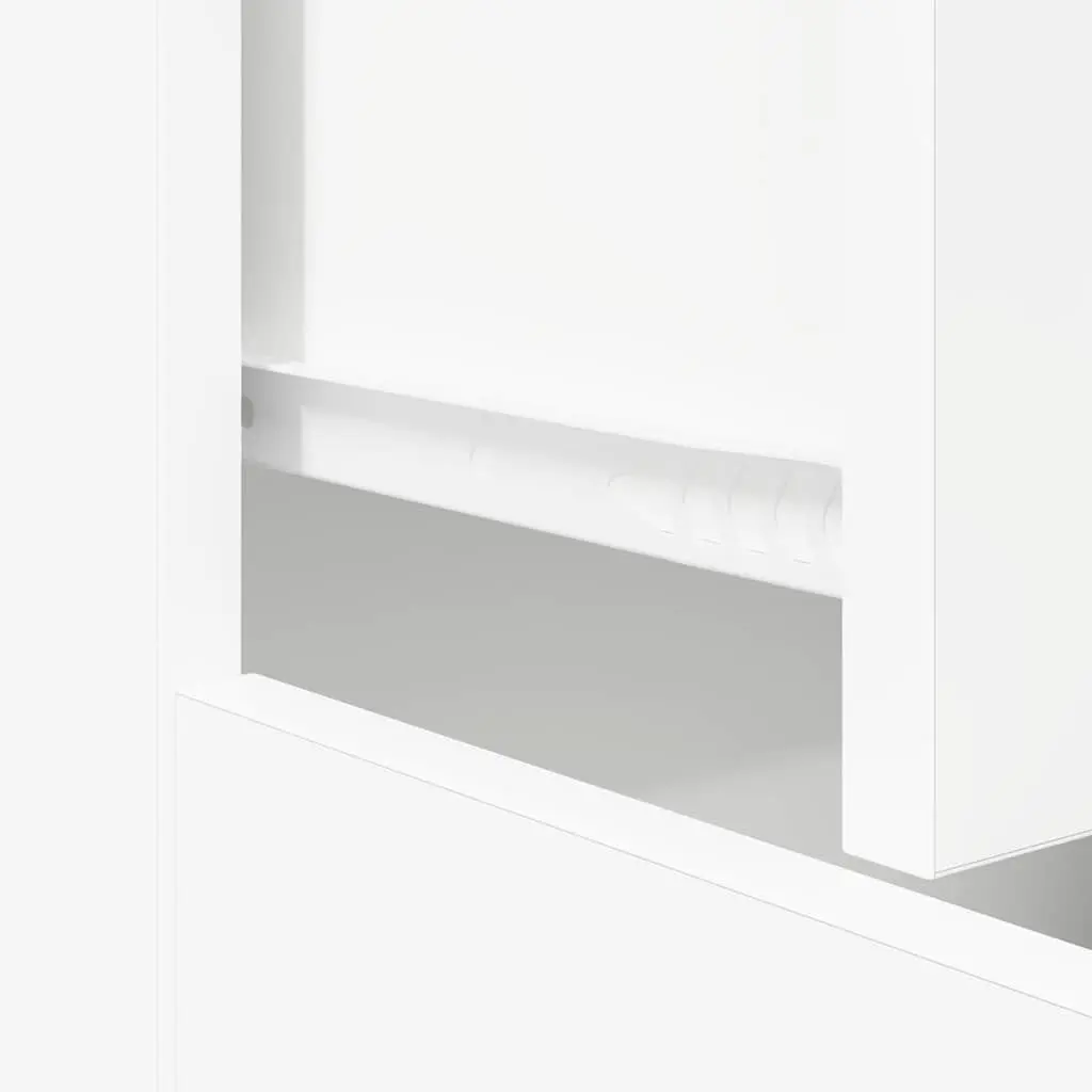 Sideboard Storage Cabinet 2 Doors 1 Drawer Living Room Furniture 60W x 30D x 75H cm White