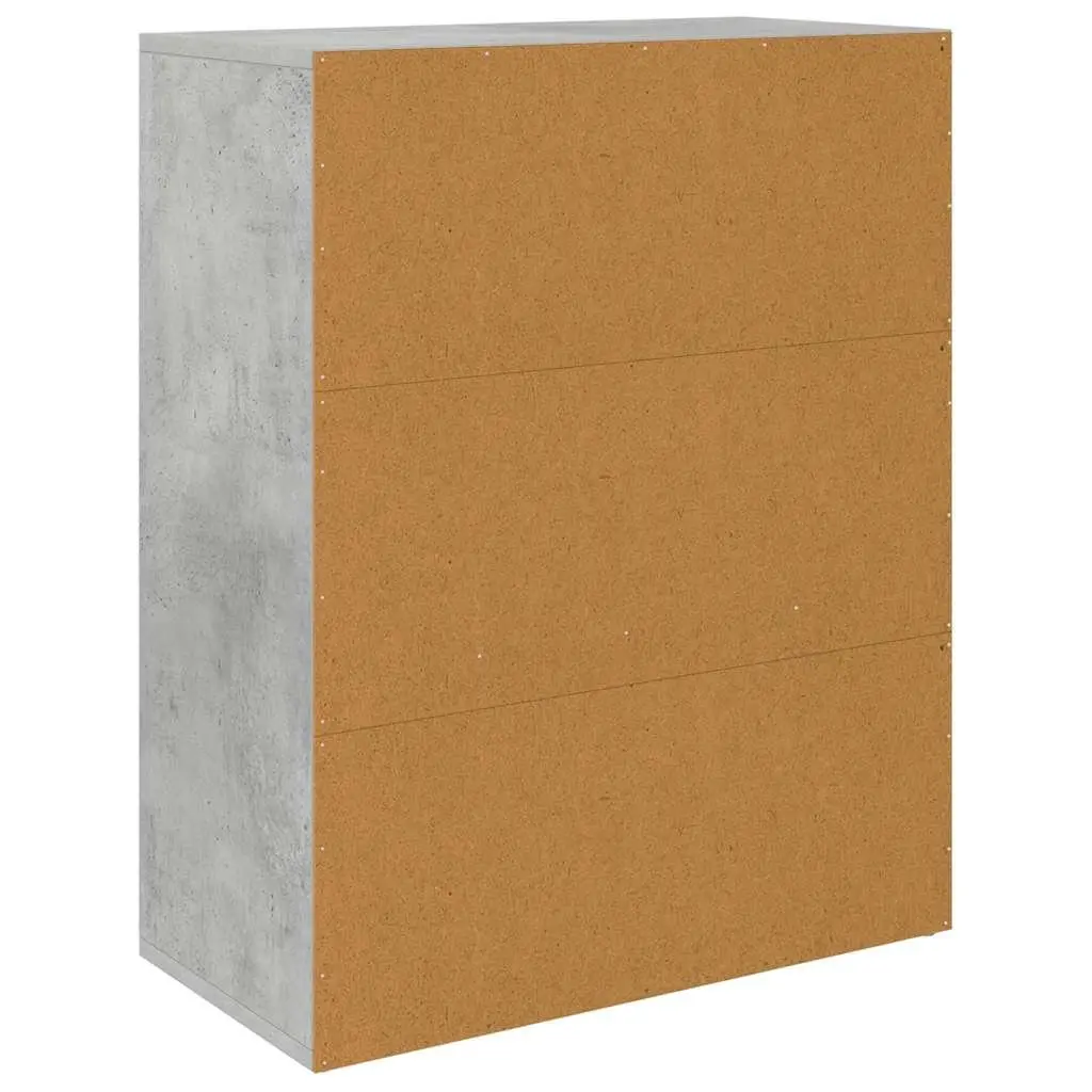Minimalist Storage Cabinet Grey 60x30x75cm with 2 Doors and Drawer