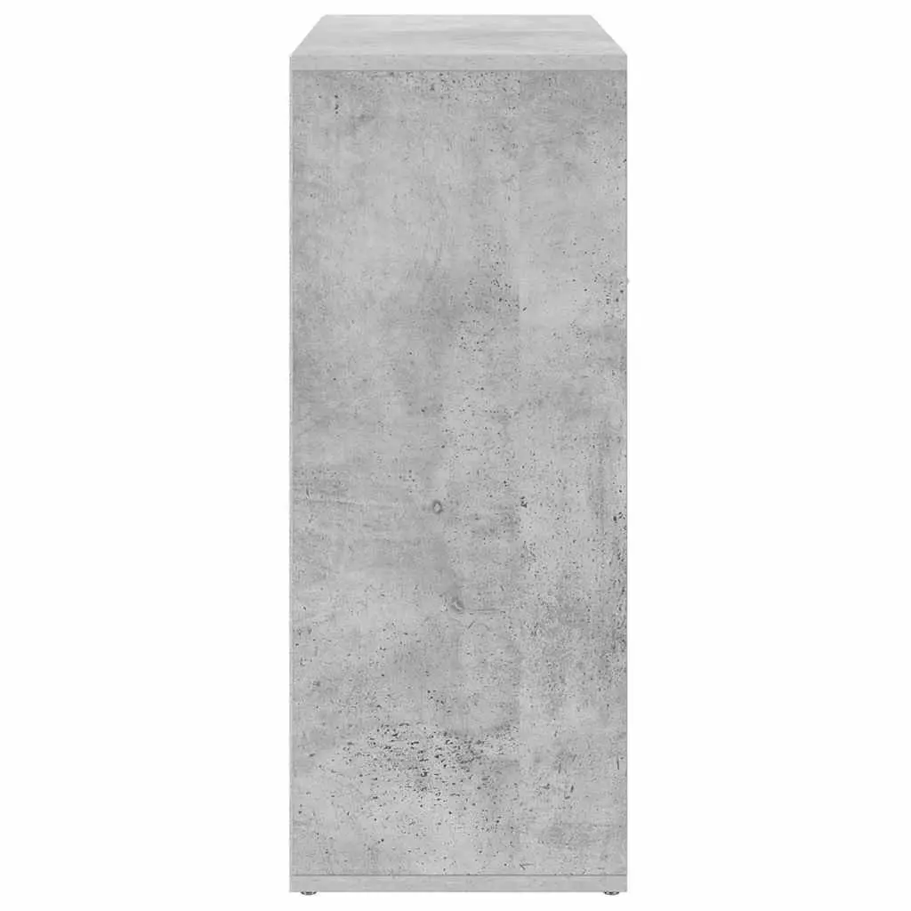 Minimalist Storage Cabinet Grey 60x30x75cm with 2 Doors and Drawer