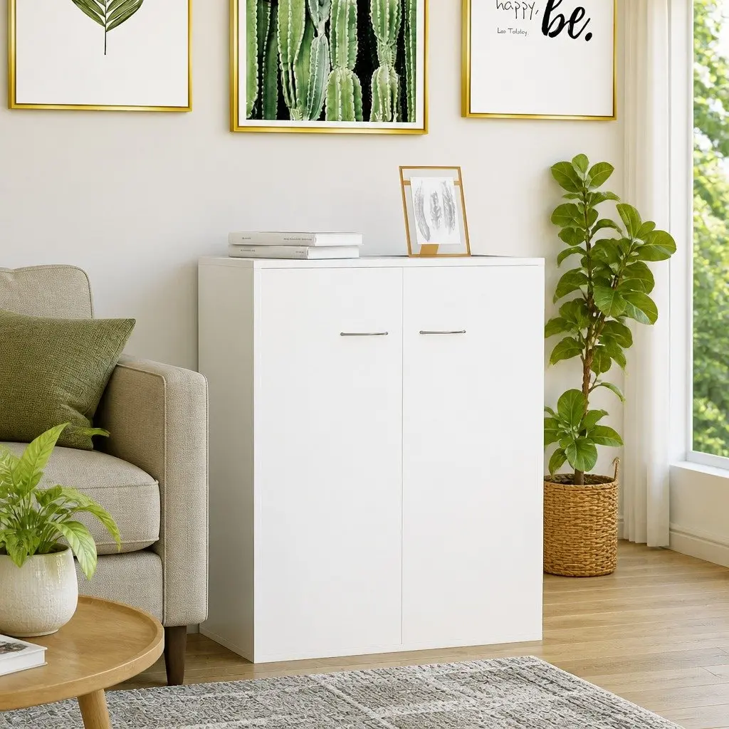 Sideboard White 60x30x75 cm Buffet Cabinet Storage Unit Low Board Side Cabinet