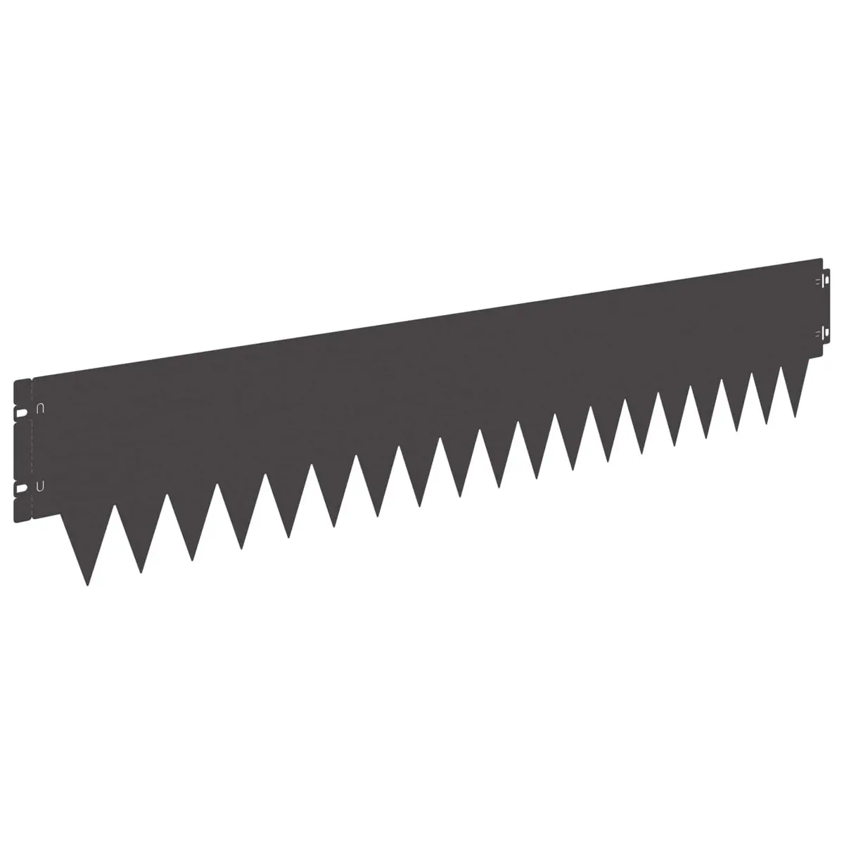 Steel Lawn Edging Garden Borders 103 x 20 cm Black 10 Piece