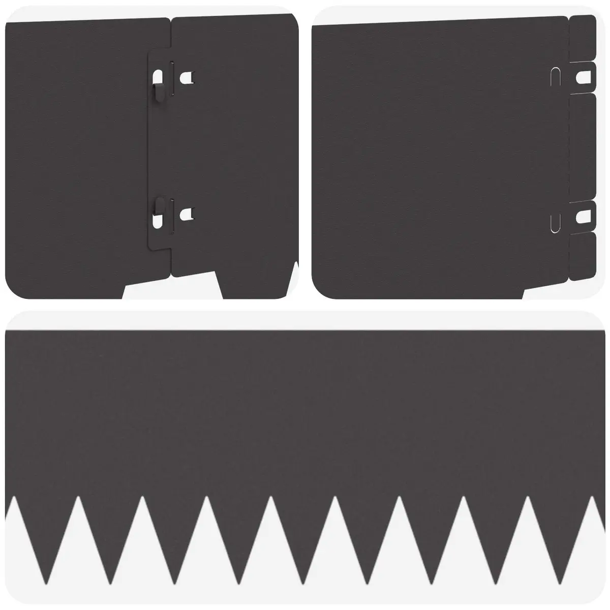 Steel Lawn Edging Garden Borders 103 x 20 cm Black 10 Piece