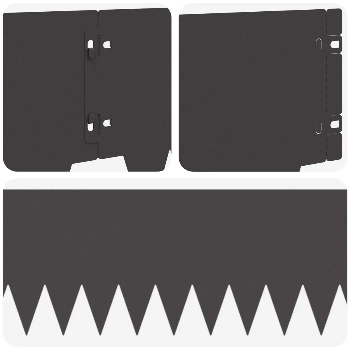 Garden Lawn Edging Steel Black Border 103 x 20 cm Flexible 20 Pieces