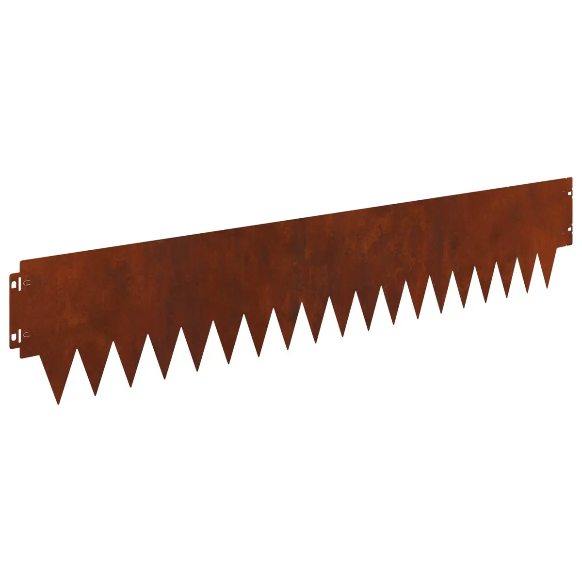 Steel Lawn Edging Interlocking Flexible 10 Pieces Outdoor Brown