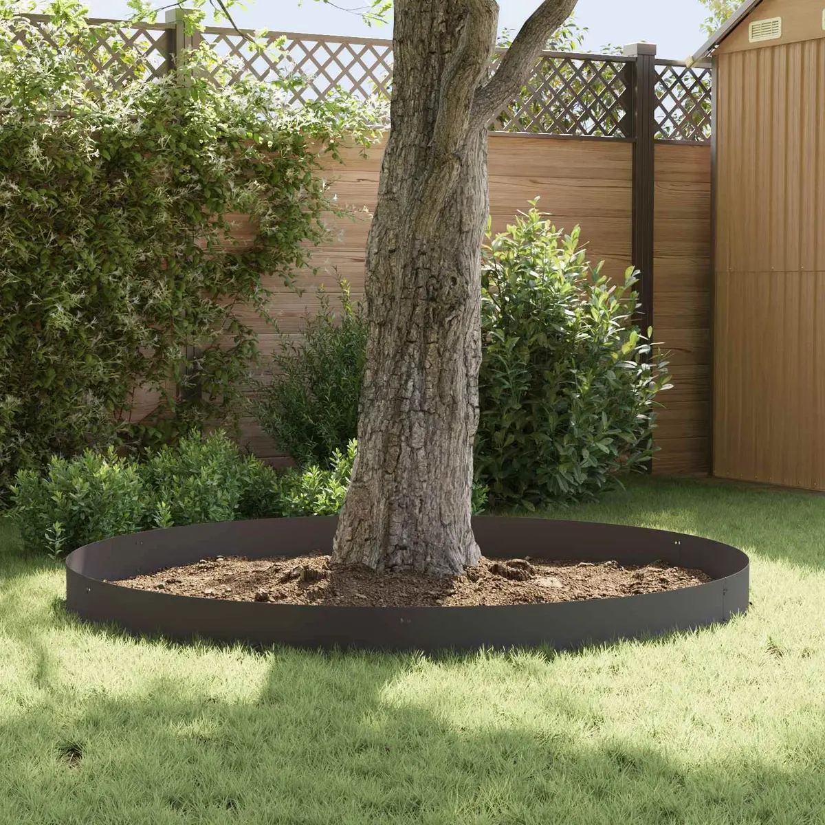 Steel Lawn Edging Flexible Borders 10 Piece Black Outdoor Landscaping