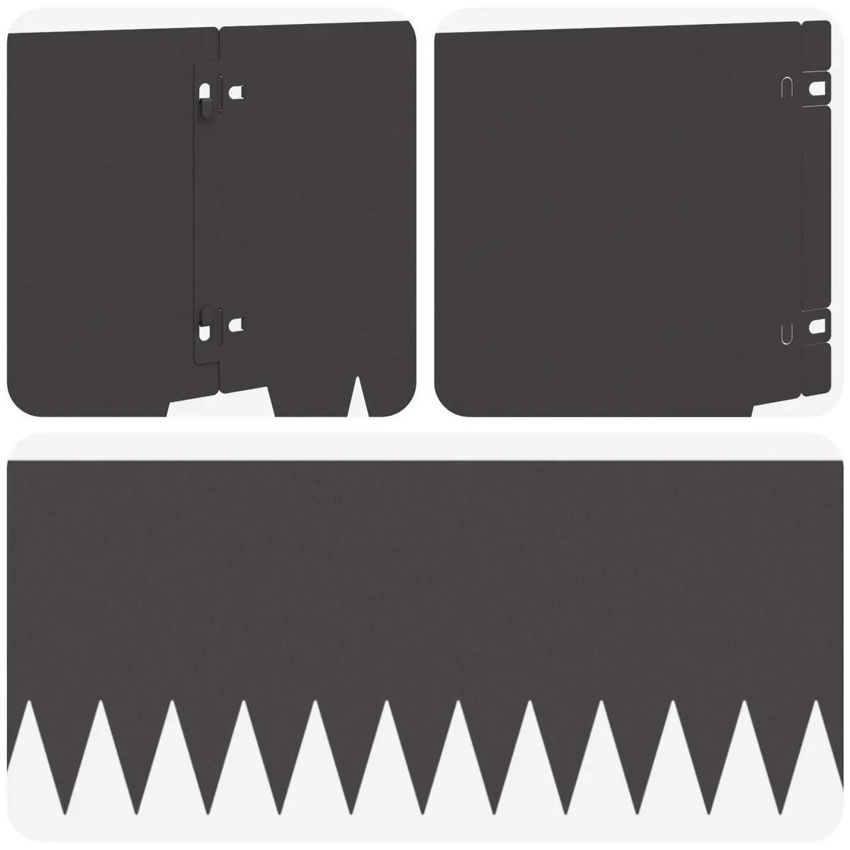 Steel Lawn Edging Flexible Borders 10 Piece Black Outdoor Landscaping