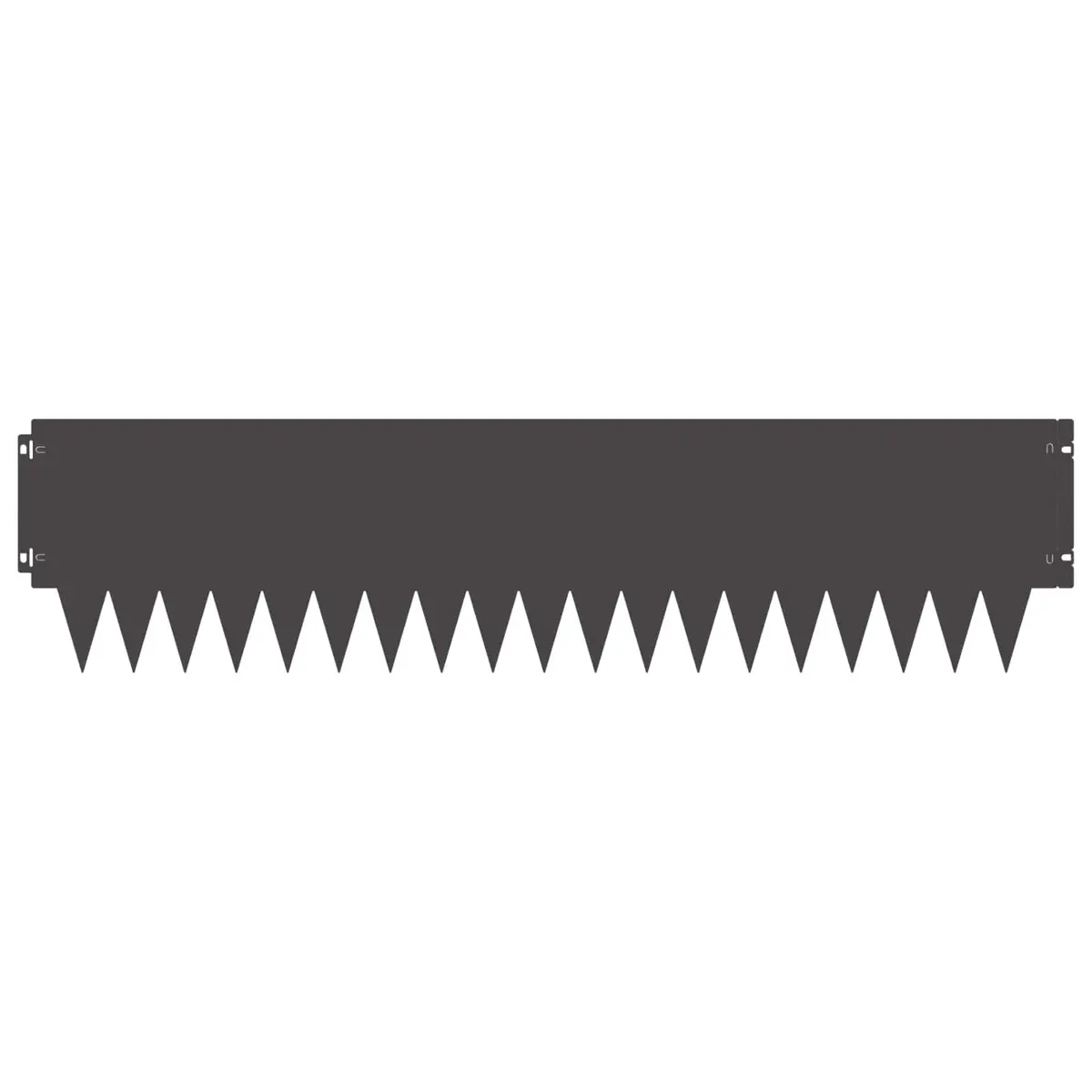 Steel Lawn Edging Interlocking System 103 x 25 cm Black 20 Piece