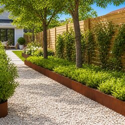Practical Steel Lawn Edging Set - 10 Interlocking Pieces