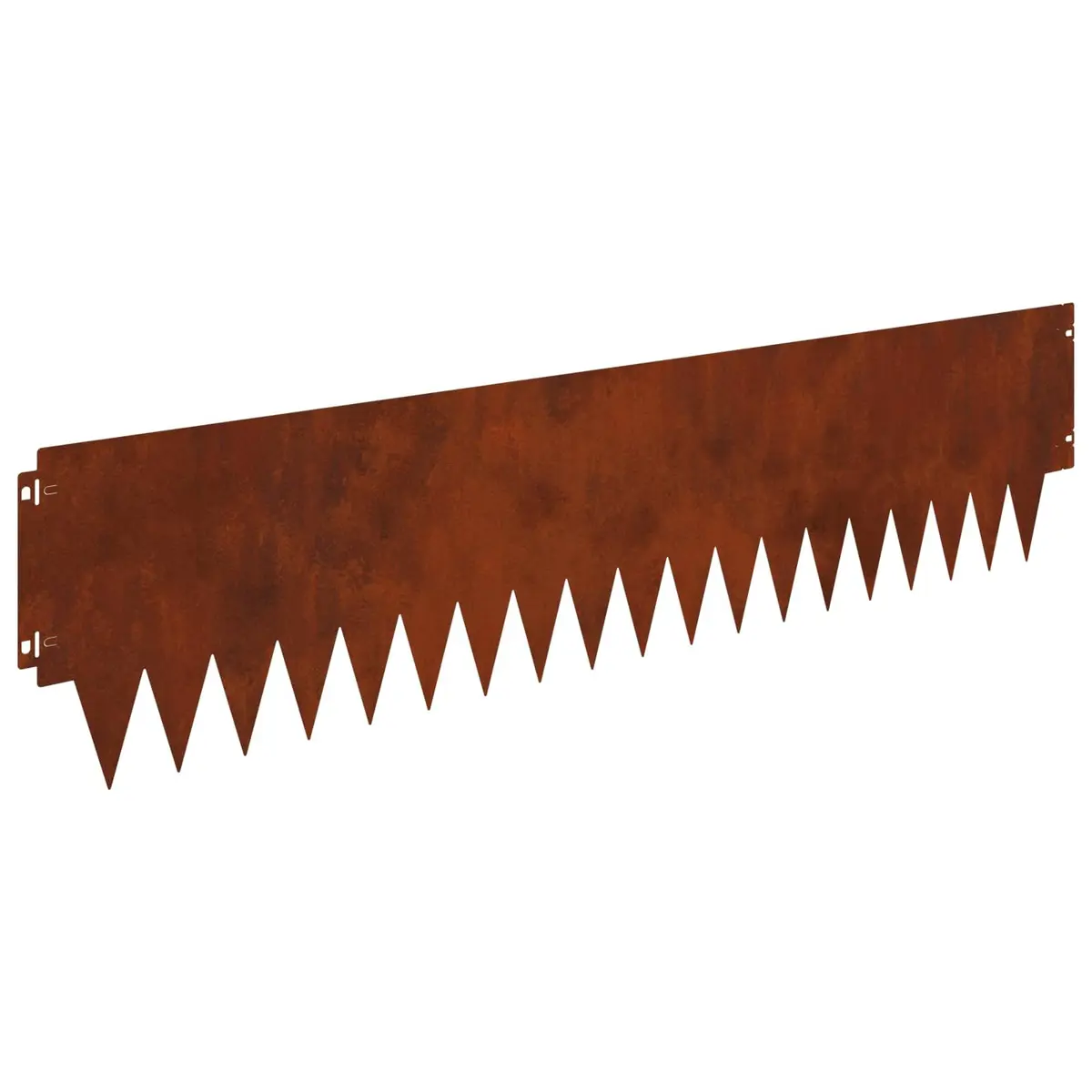 Metal Lawn Edging Garden Border 10 Pieces Flexible Interlocking Steel Brown