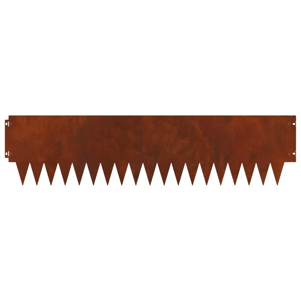 Metal Lawn Edging Garden Border 10 Pieces Flexible Interlocking Steel Brown