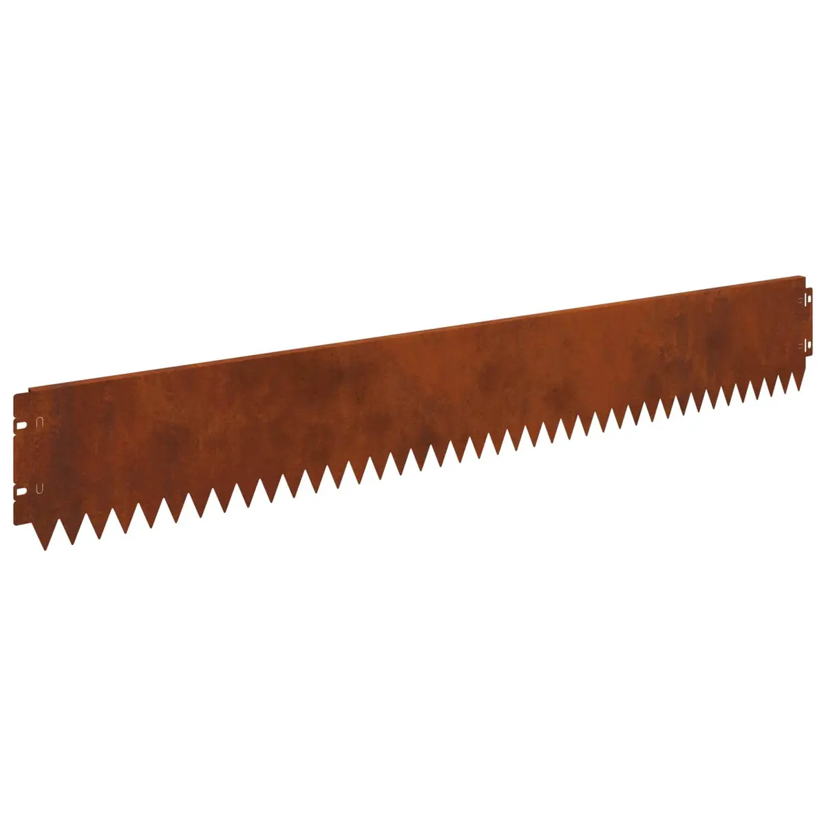 Steel Garden Lawn Edge Border 10 Piece Bent Top 103x15cm Brown