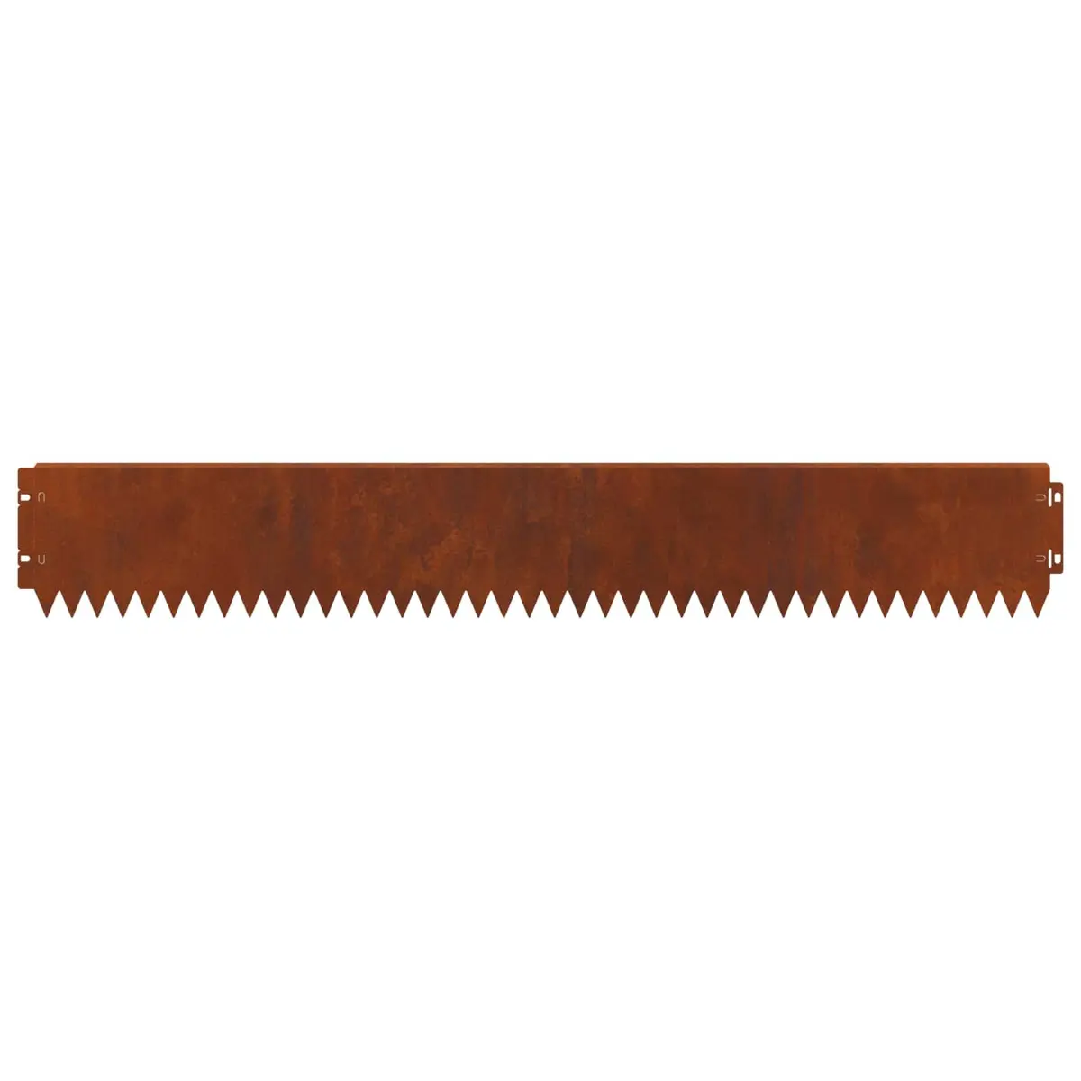 Steel Lawn Edge 20 Piece 103x15cm Bent Top Brown