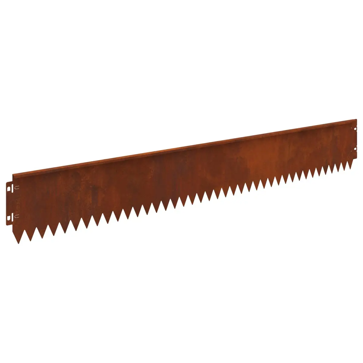 Steel Lawn Edge 20 Piece 103x15cm Bent Top Brown