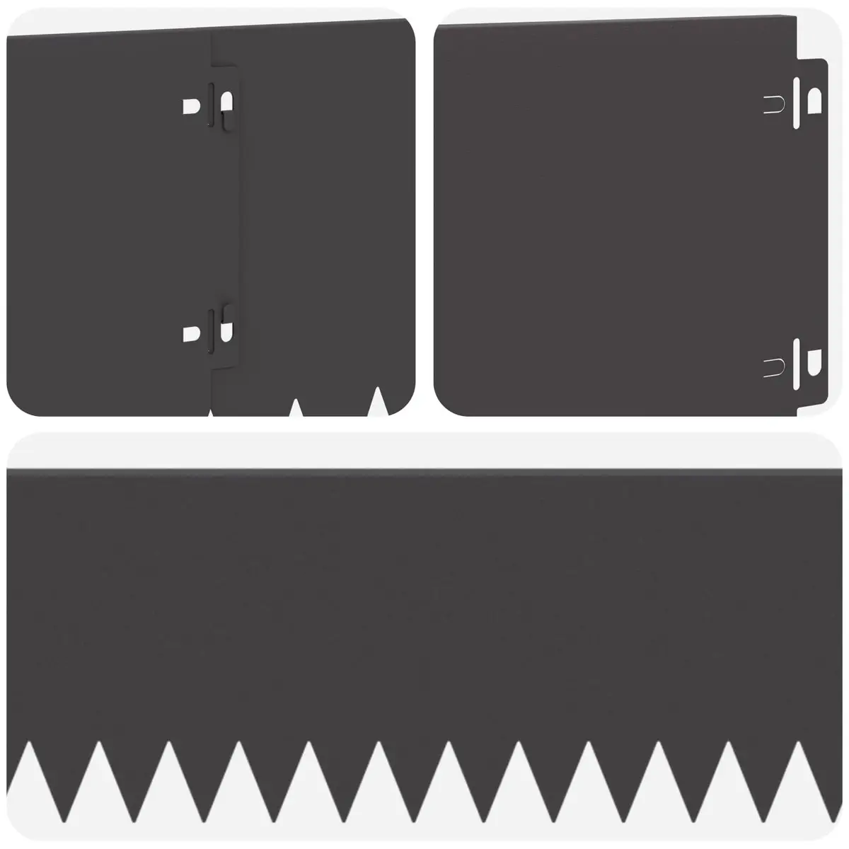 Steel Lawn Edging 20 Piece Bent Top Landscape Edge 103x20cm Black
