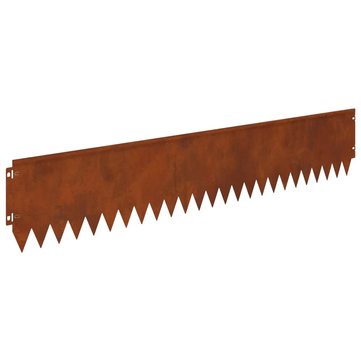 Steel Landscape Edging Garden Border 103x20cm Rusty Brown 20 Piece Bent Top