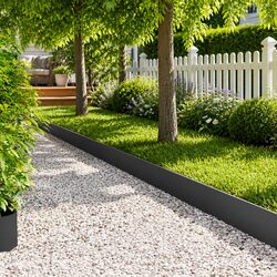 Reliable Lawn Edging Set: 20 pcs of Black Steel