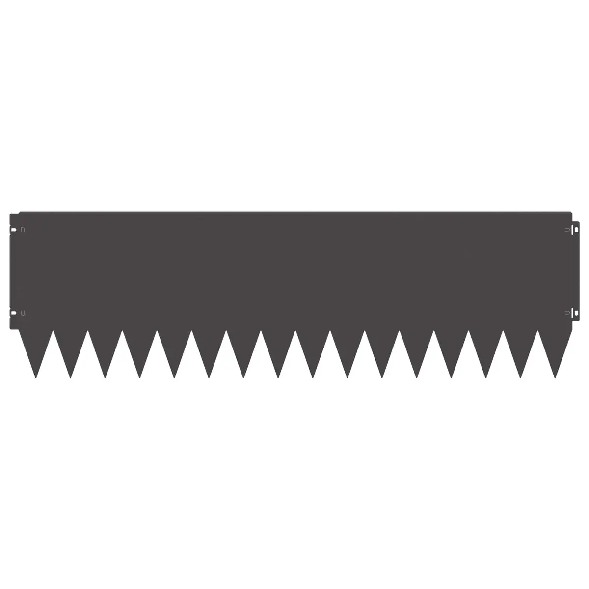 Garden Lawn Edging Steel Black 103cm x 30cm 20 Pieces Landscape Border