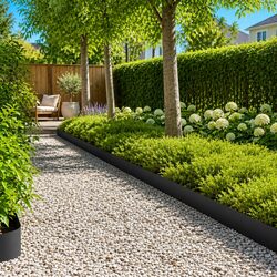 10 pcs Durable Steel Garden Edging - Black 103 x 15 cm
