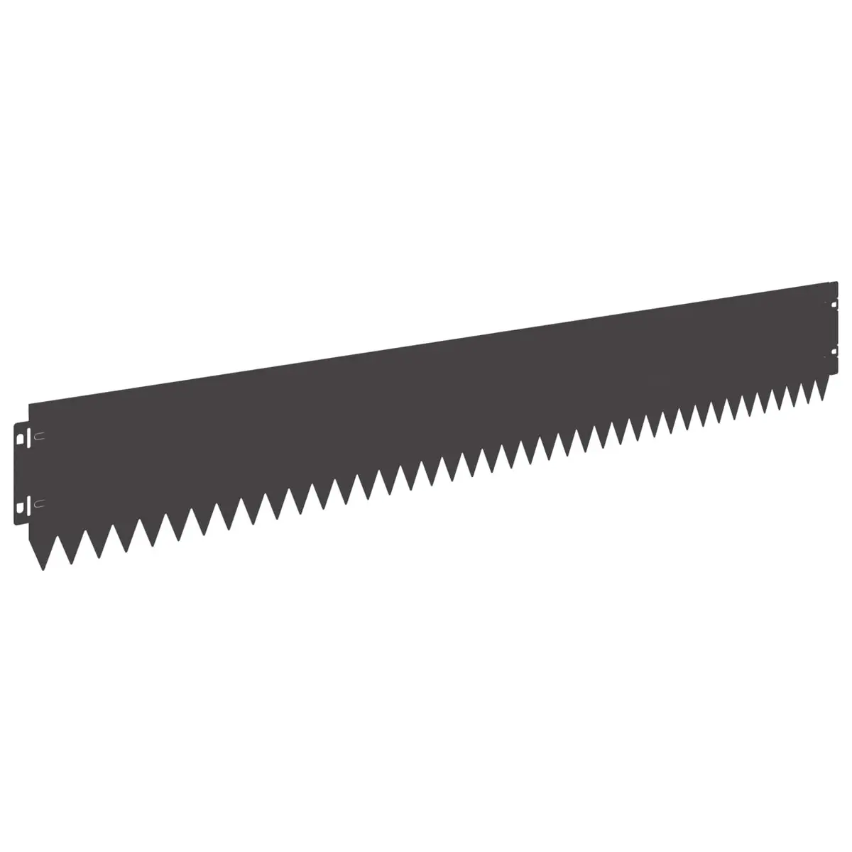 Steel Lawn Edging 10 Piece Black Top Fold 103x15cm for Garden Border Paths and Flower Beds