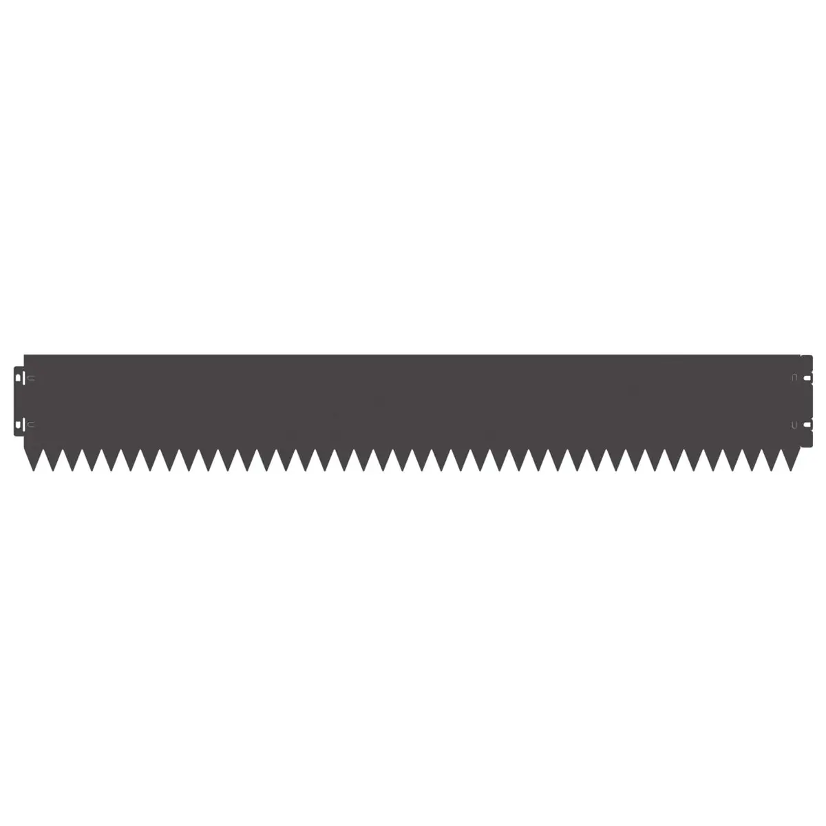 Steel Lawn Edging 10 Piece Black Top Fold 103x15cm for Garden Border Paths and Flower Beds