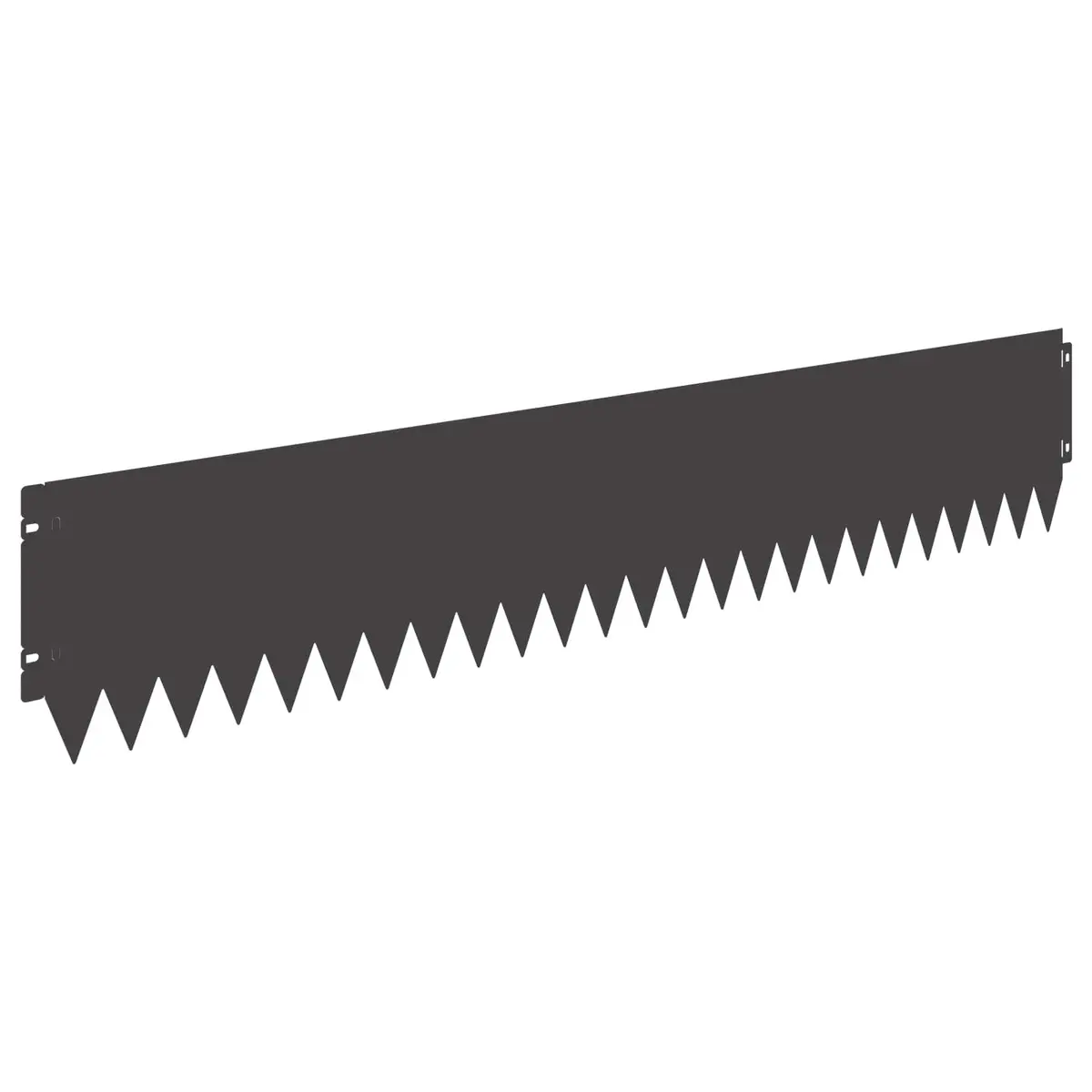 Garden Lawn Edging Steel Border 103x20cm Fold Top Landscape Edge Black 20 Piece