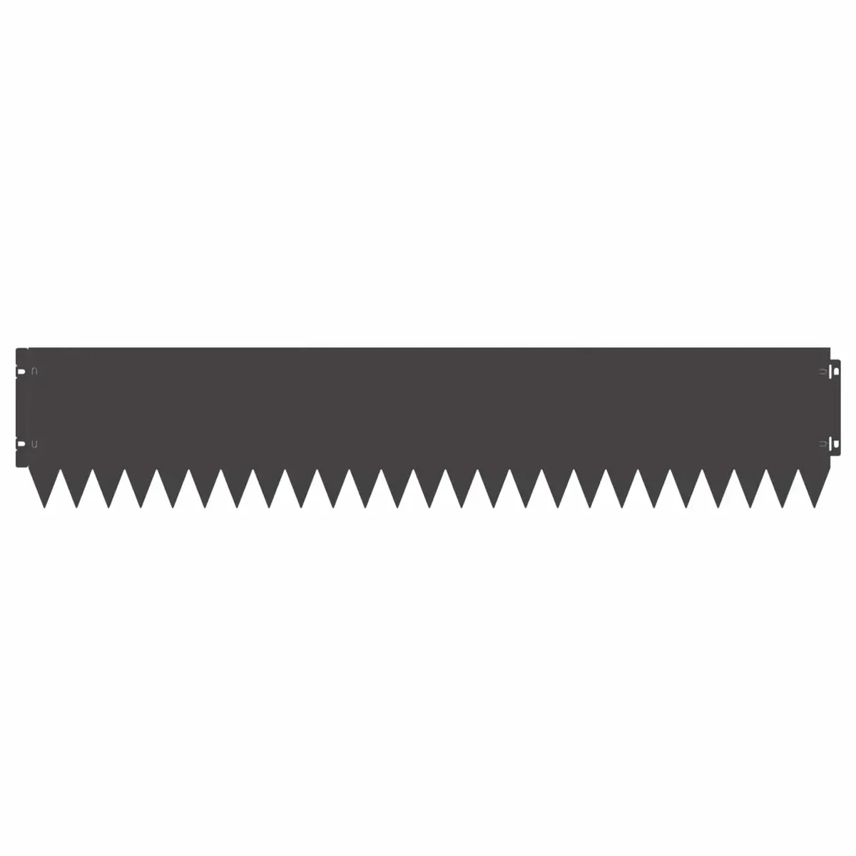 Garden Lawn Edging Steel Border 103x20cm Fold Top Landscape Edge Black 20 Piece