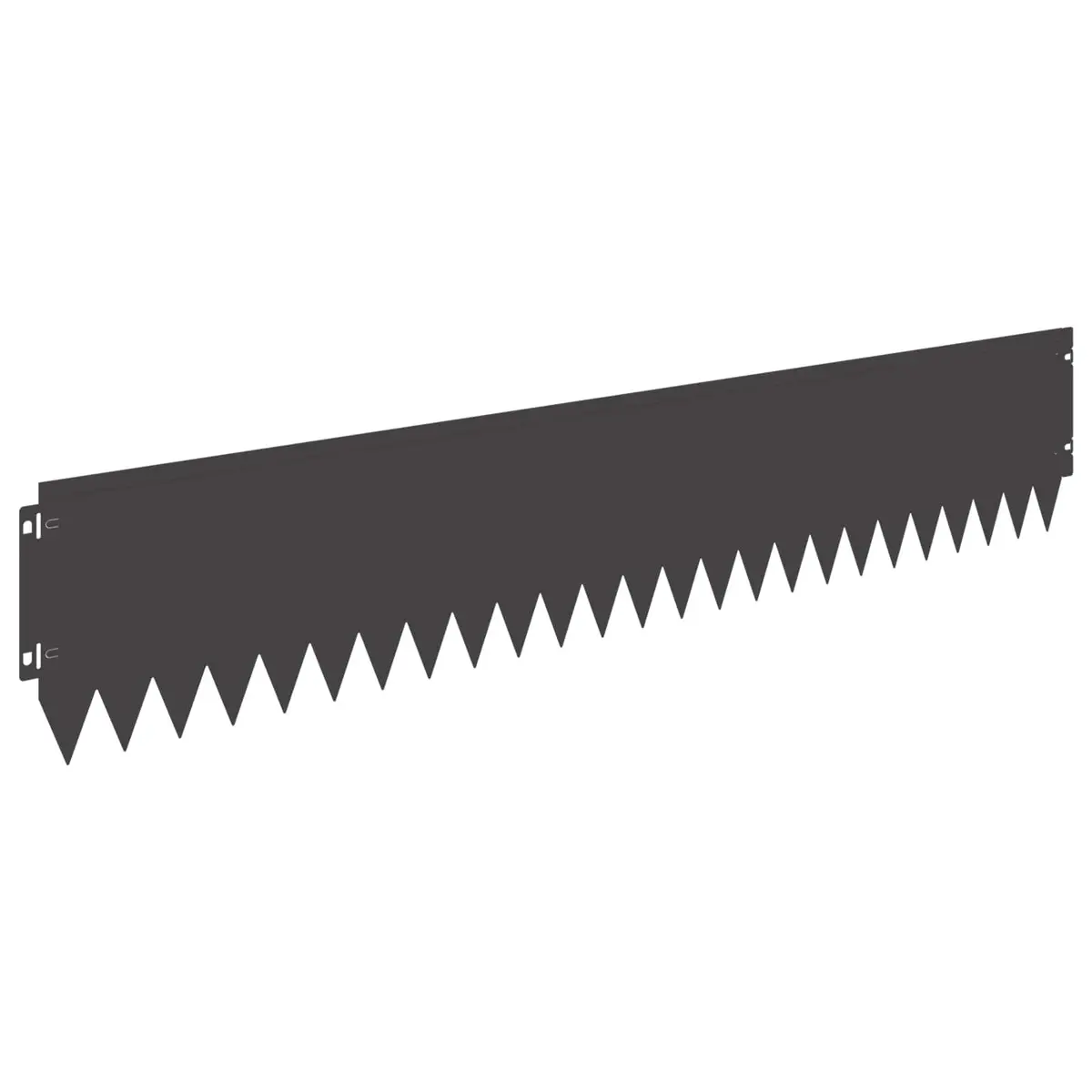 Garden Lawn Edging Steel Border 103x20cm Fold Top Landscape Edge Black 20 Piece