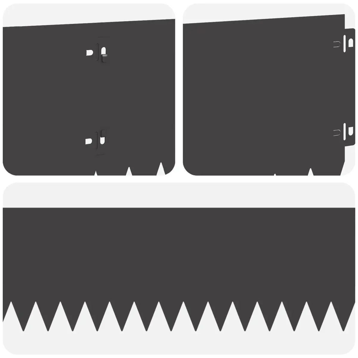 Garden Lawn Edging Steel Border 103x20cm Fold Top Landscape Edge Black 20 Piece