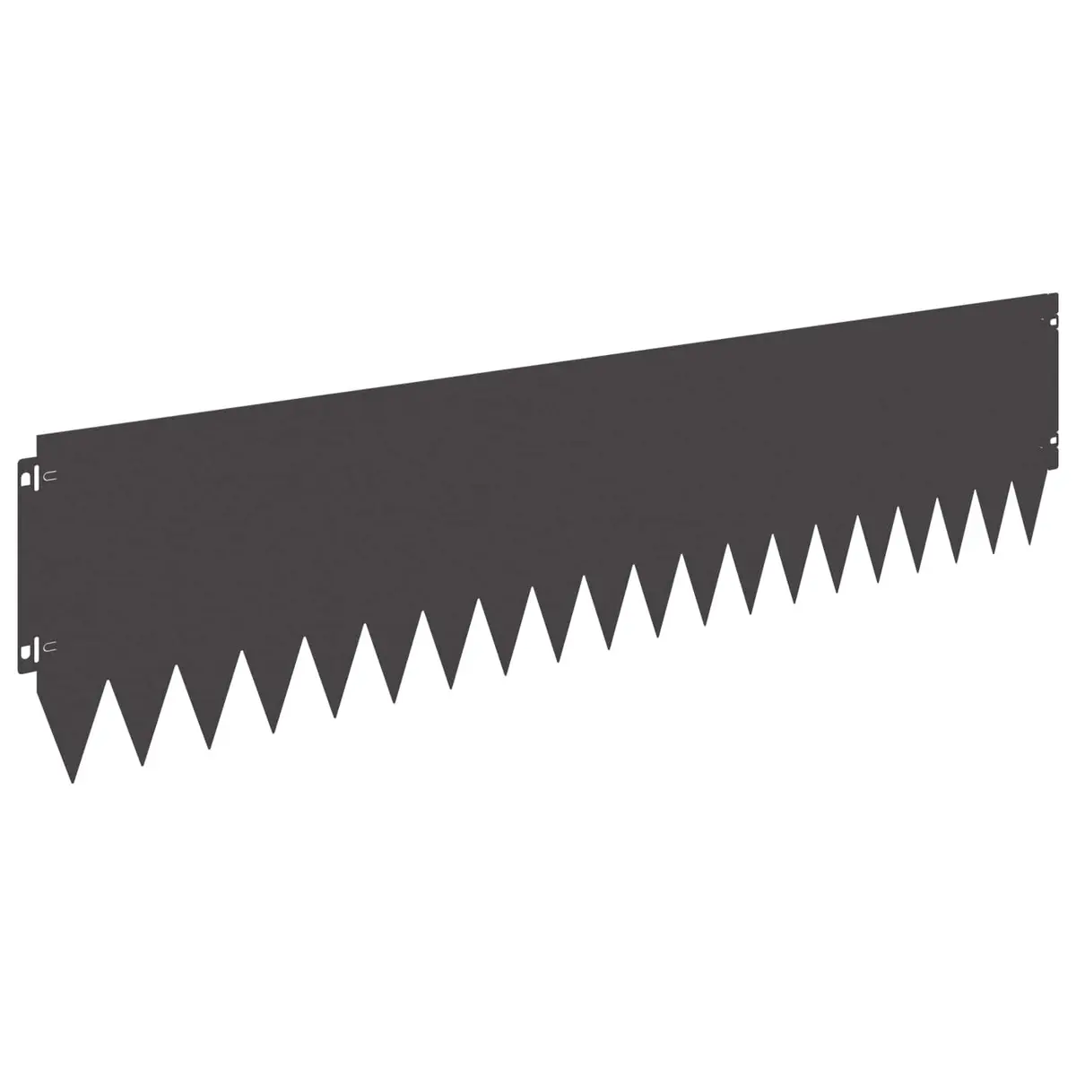 Steel Garden Border Fence Black 103x25cm Lawn Edging 10 Piece