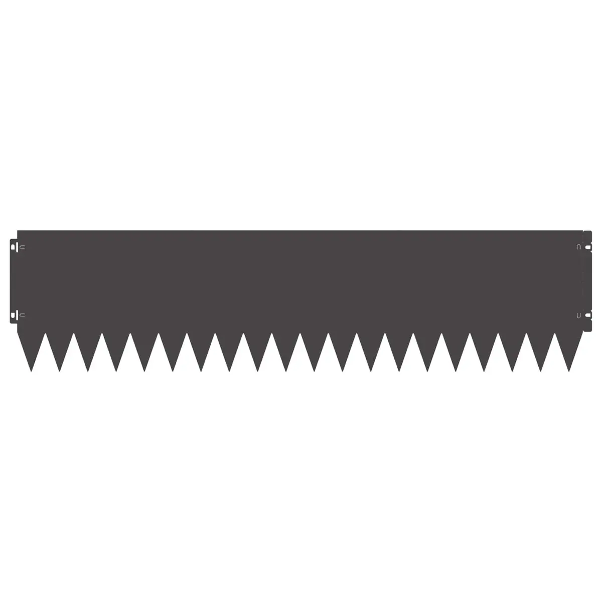 Steel Garden Border Fence Black 103x25cm Lawn Edging 10 Piece