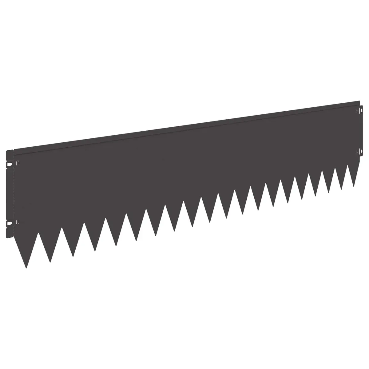 Steel Garden Border Fence Black 103x25cm Lawn Edging 10 Piece