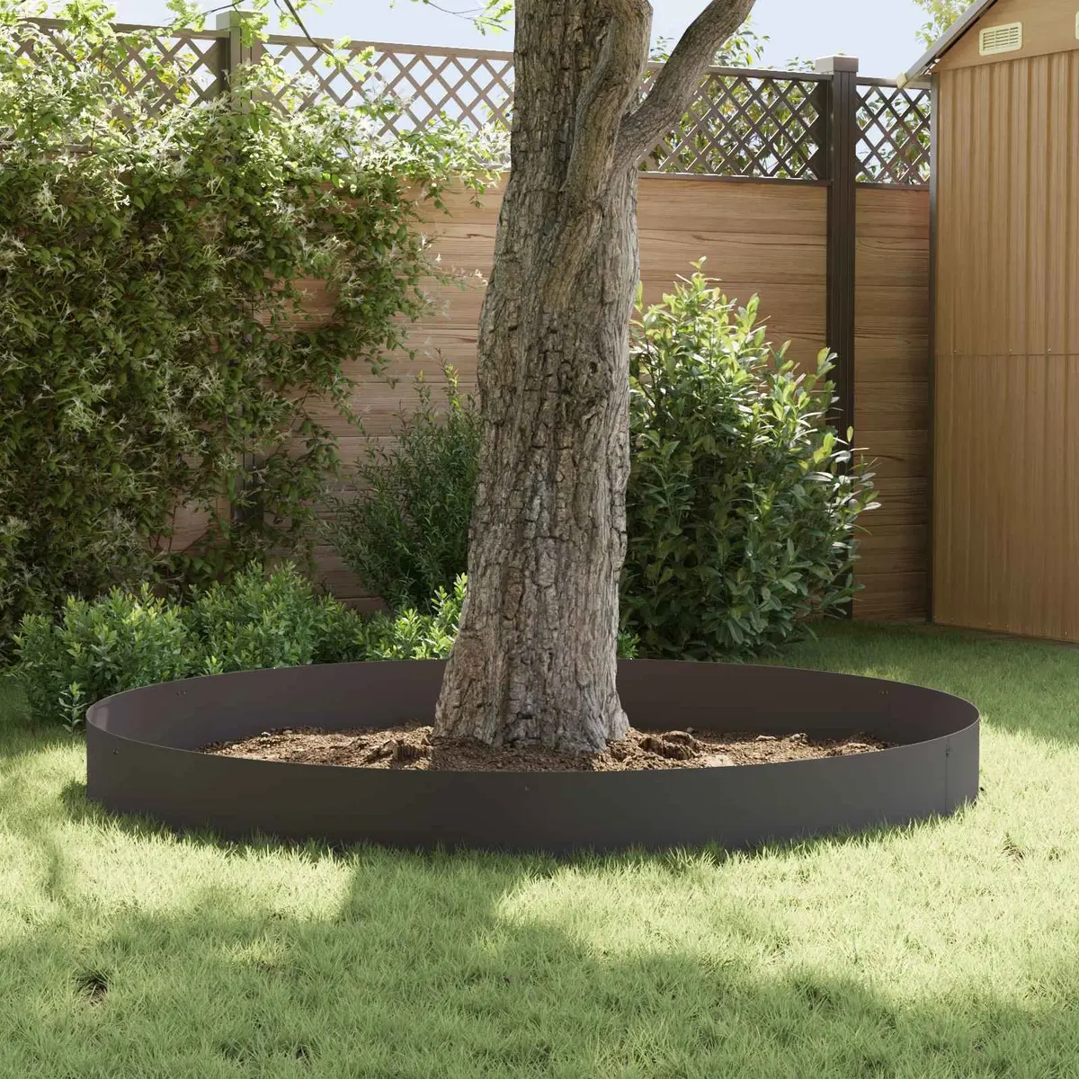Lawn Edge Steel Garden Border Edging 103x30cm Black 10 Piece