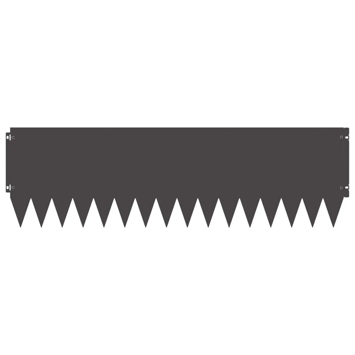 Lawn Edge Steel Garden Border Edging 103x30cm Black 10 Piece