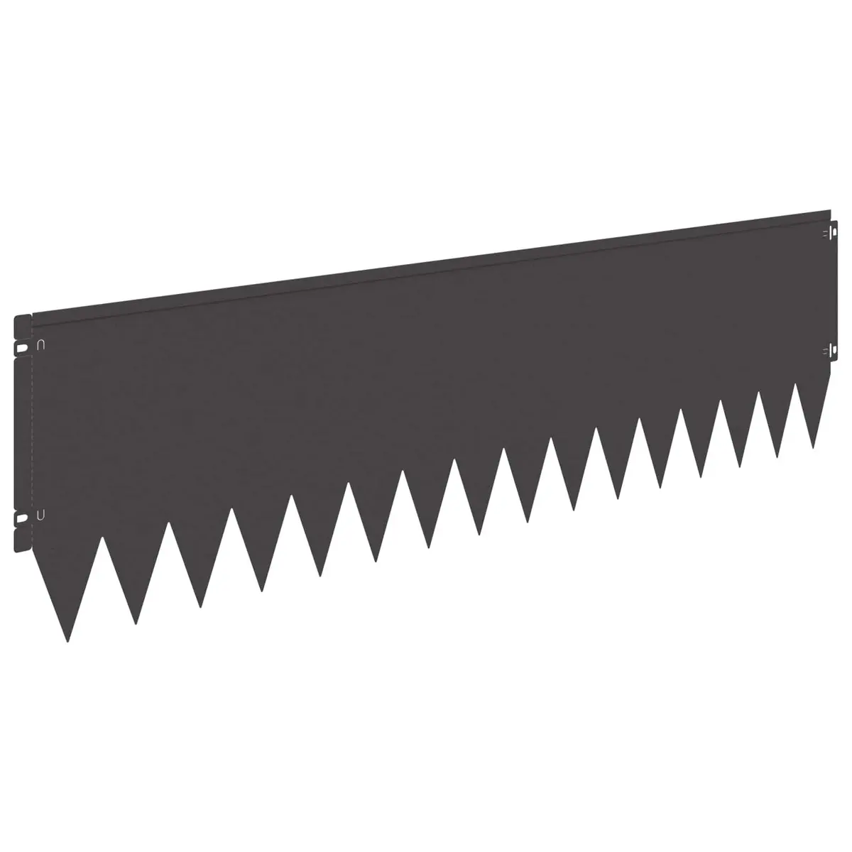Lawn Edge Steel Garden Border Edging 103x30cm Black 10 Piece