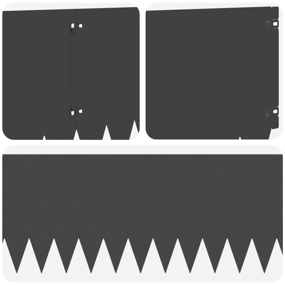Lawn Edge Steel Garden Border Edging 103x30cm Black 10 Piece