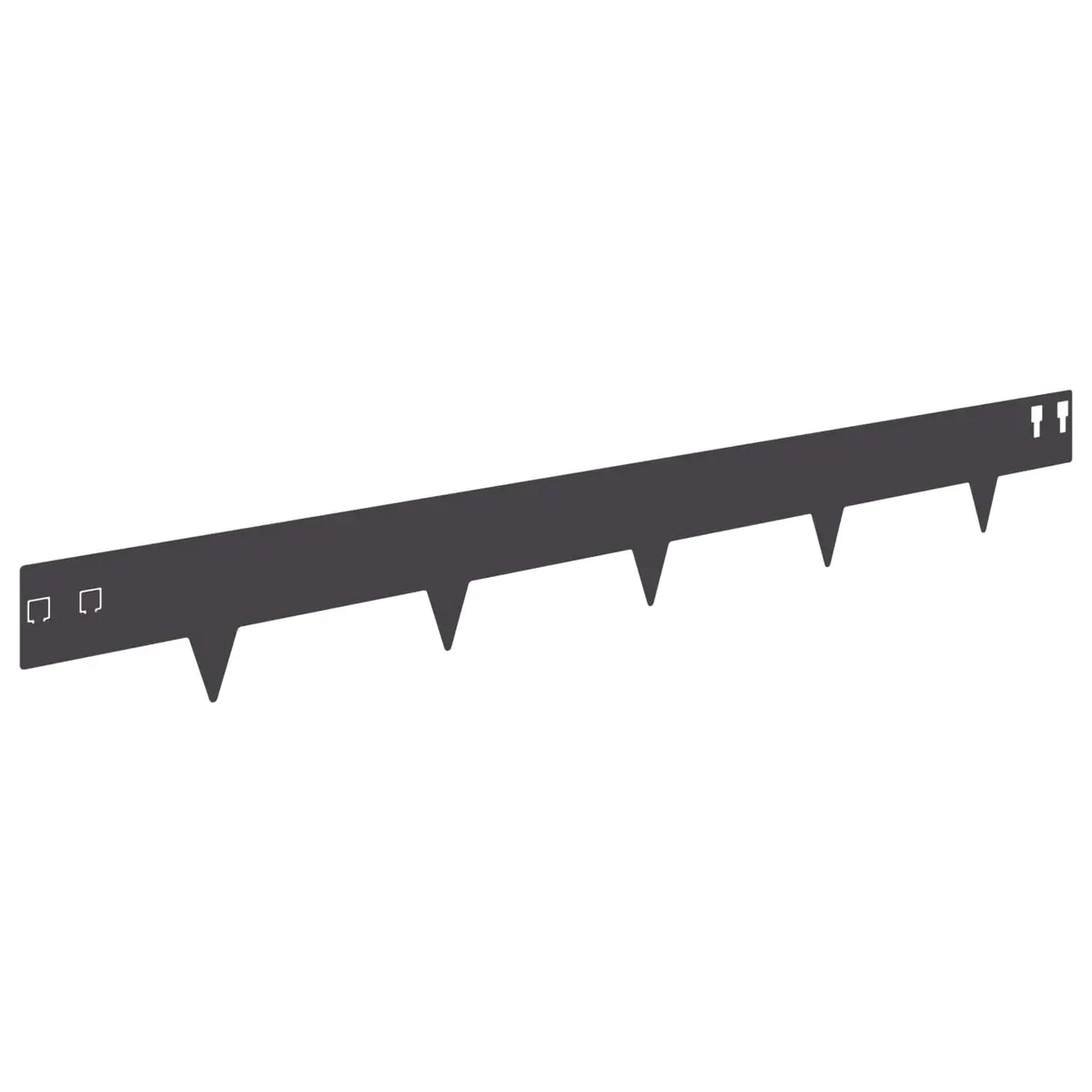 Garden Lawn Edging Steel Border Flexible Landscaping 100 x 12 cm Black 20 Piece