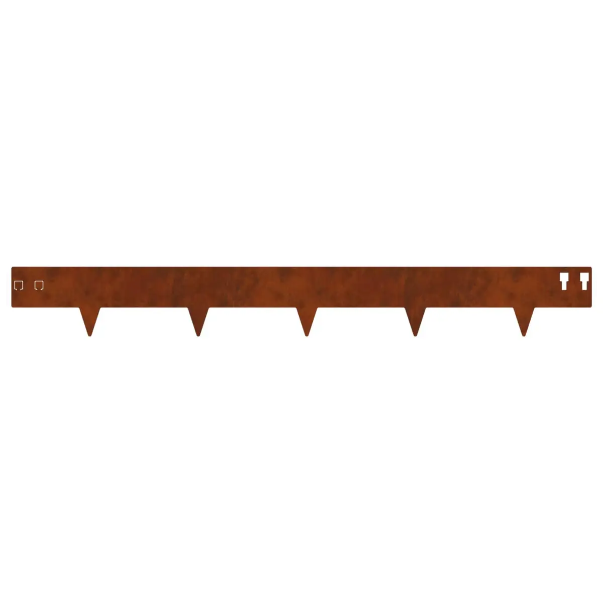 Steel Garden Lawn Edging 100x12cm Brown 10 Piece Border Edge