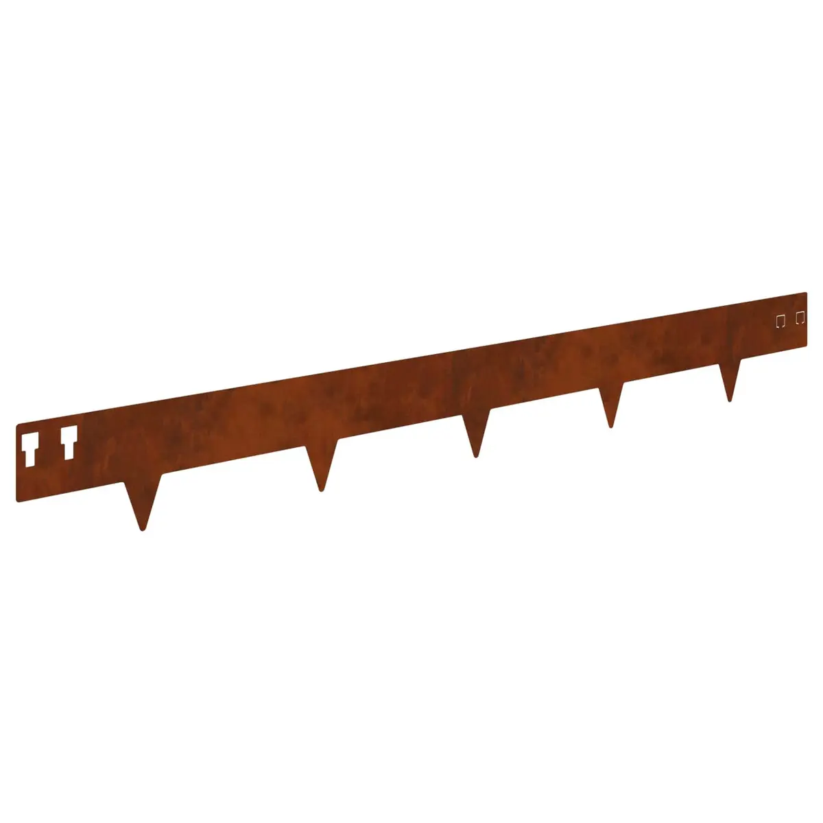 Steel Garden Lawn Edging 100x12cm Brown 10 Piece Border Edge
