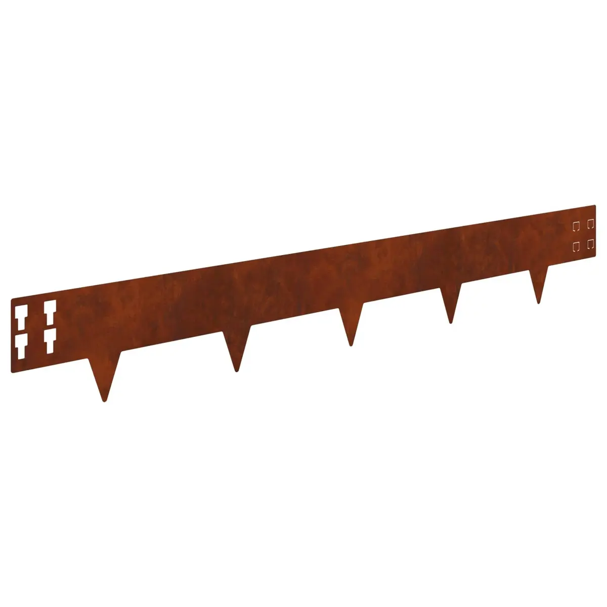 Garden Lawn Edging Steel Border 100x15cm Brown 10 Piece