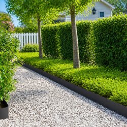 Quality Steel Lawn Edging - 10 Piece Set, Black