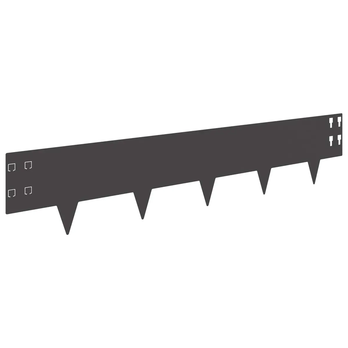 Steel Lawn Edging Garden Border 100 x 20 cm Black