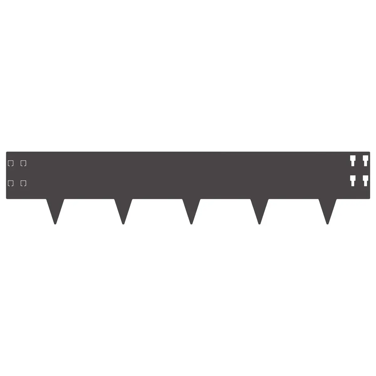 Steel Lawn Edging Garden Border 100 x 20 cm Black