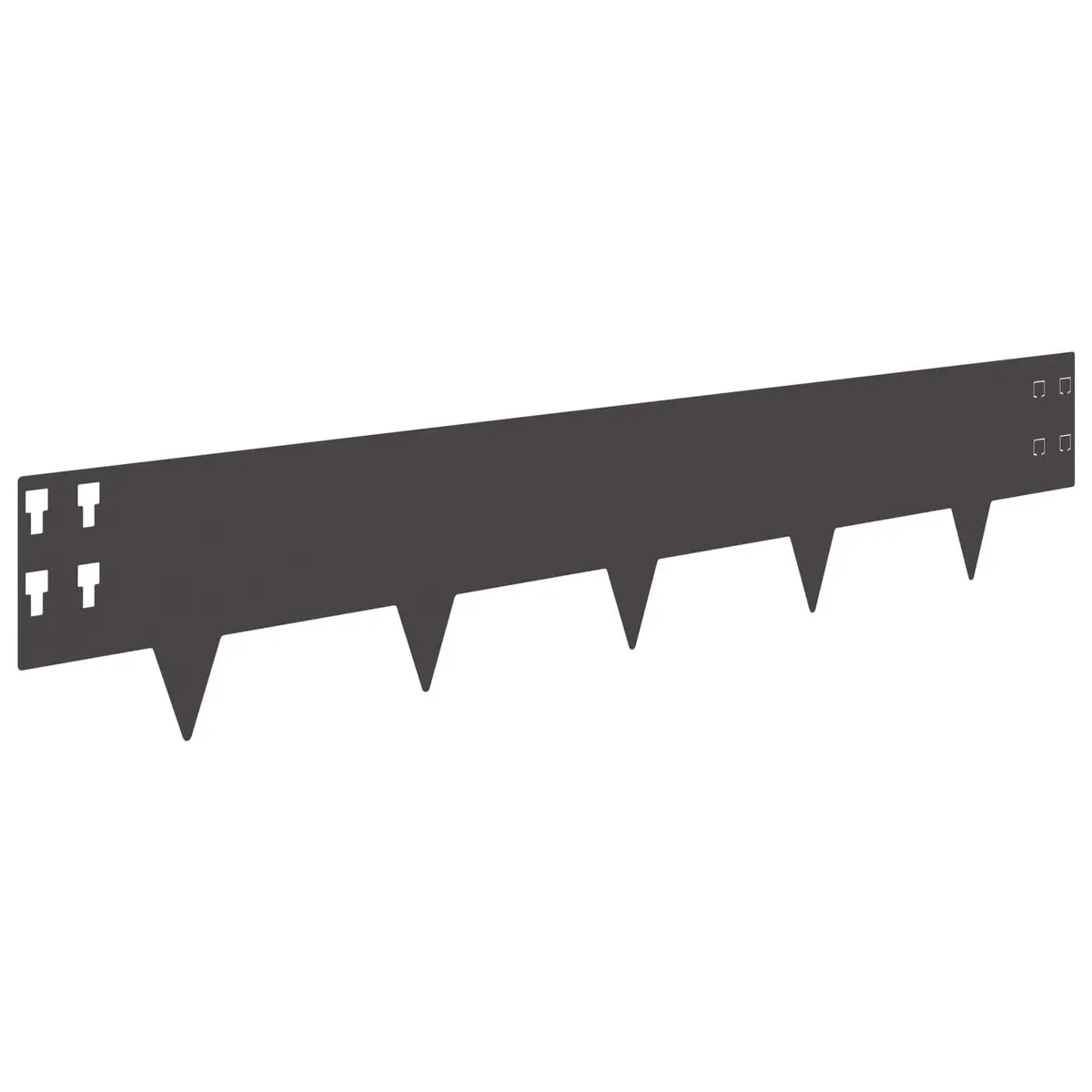 Steel Lawn Edging Garden Border 100 x 20 cm Black