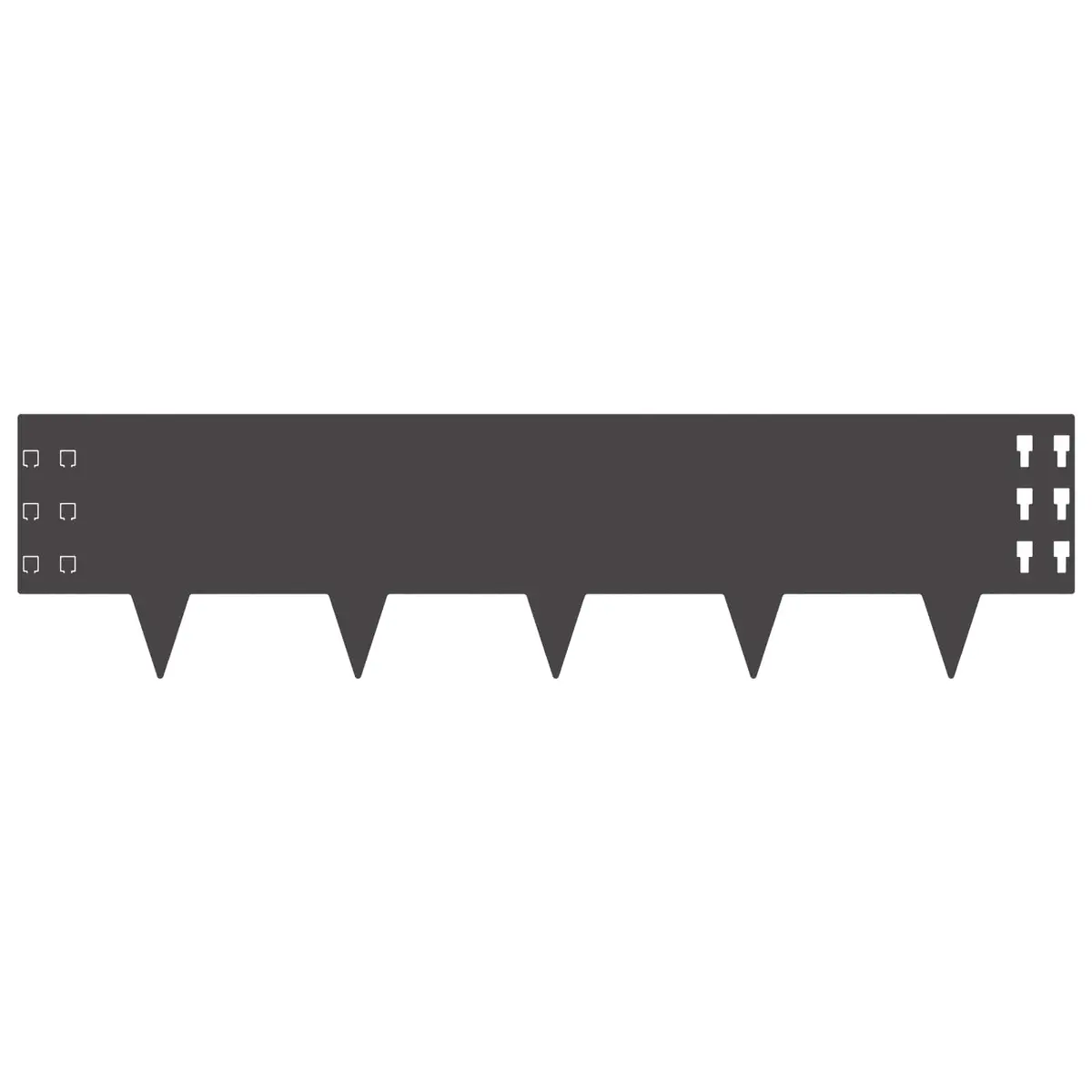 Garden Lawn Edging Steel Flexible Landscape Border 100x25cm Black 10 Piece